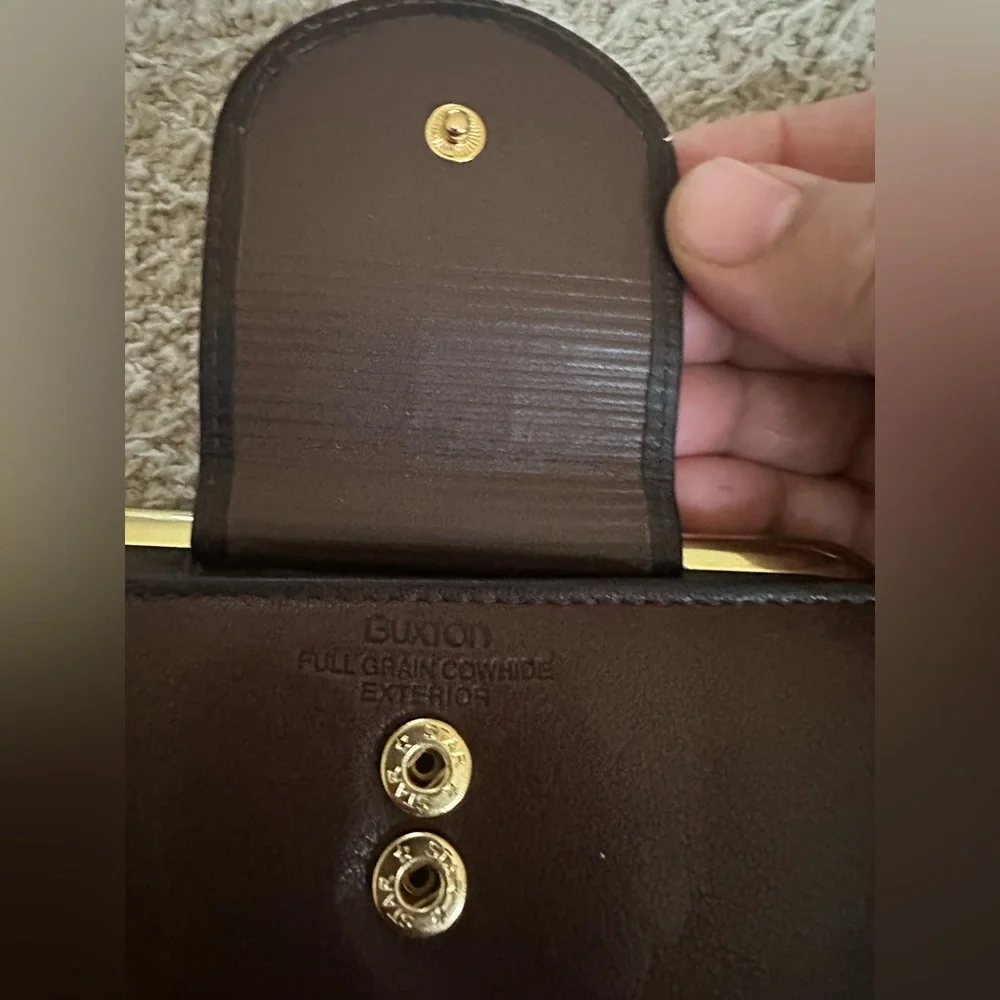 Vintage Buxton Brown Leather  Wallet full grain cowhide exterior - Picture 12 of 14
